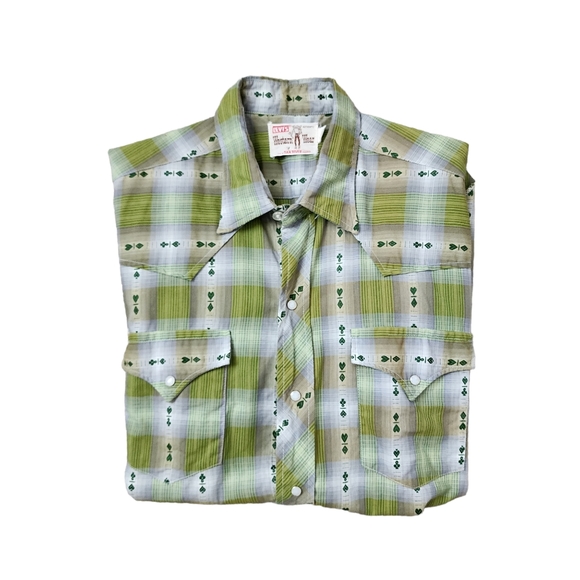 Levi's Other - LEVIS x VINTAGE x DAN RIVER 50s Rodeo Western Wear Shirt Pearl Snaps Spades